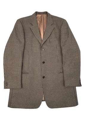Hugo Boss Vintage Men’s Lambswool Multicolor Houndstooth Sport Coat 44T Einstein
